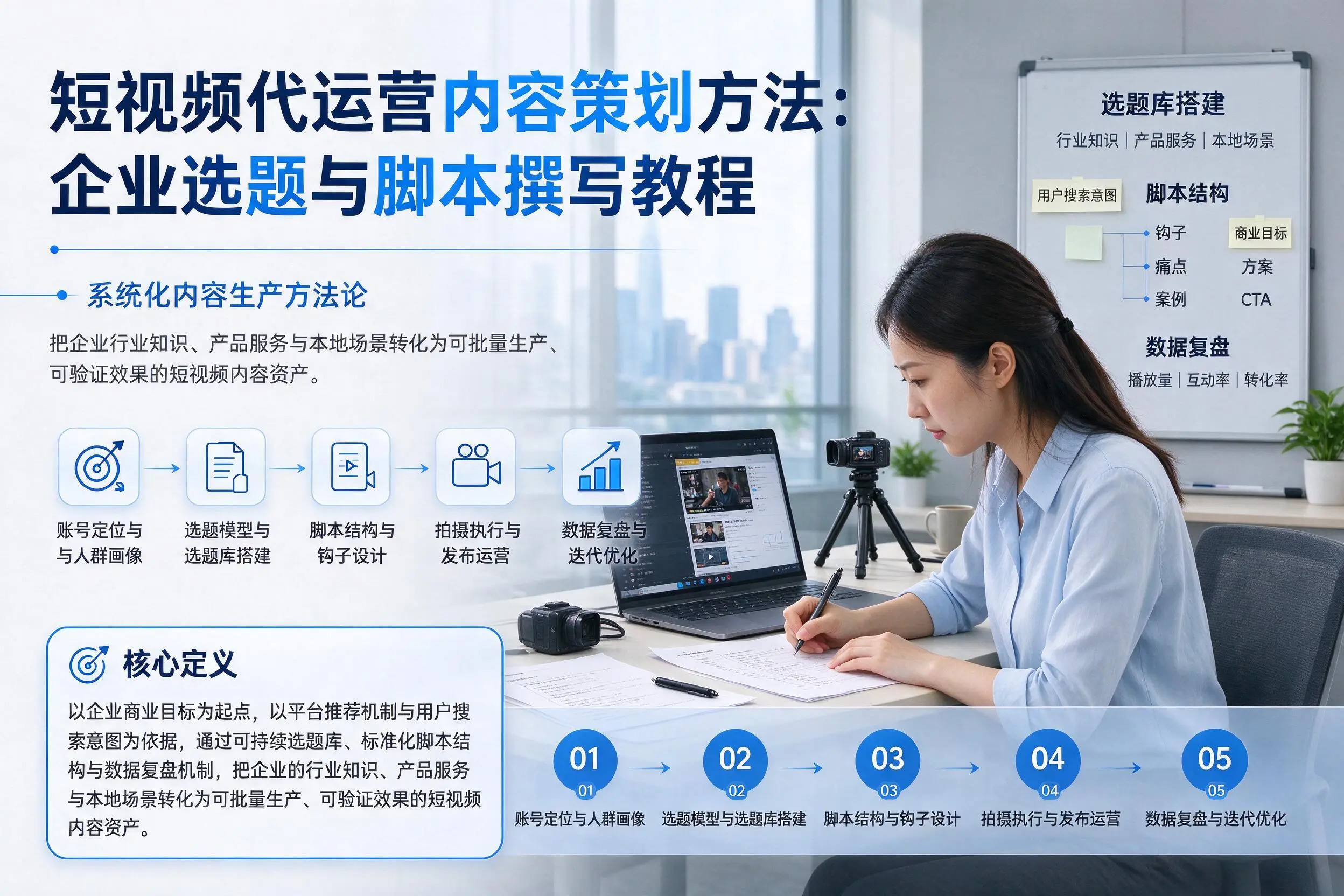 短视频代运营内容策划方法:西宁企业选题与脚本撰写教程
