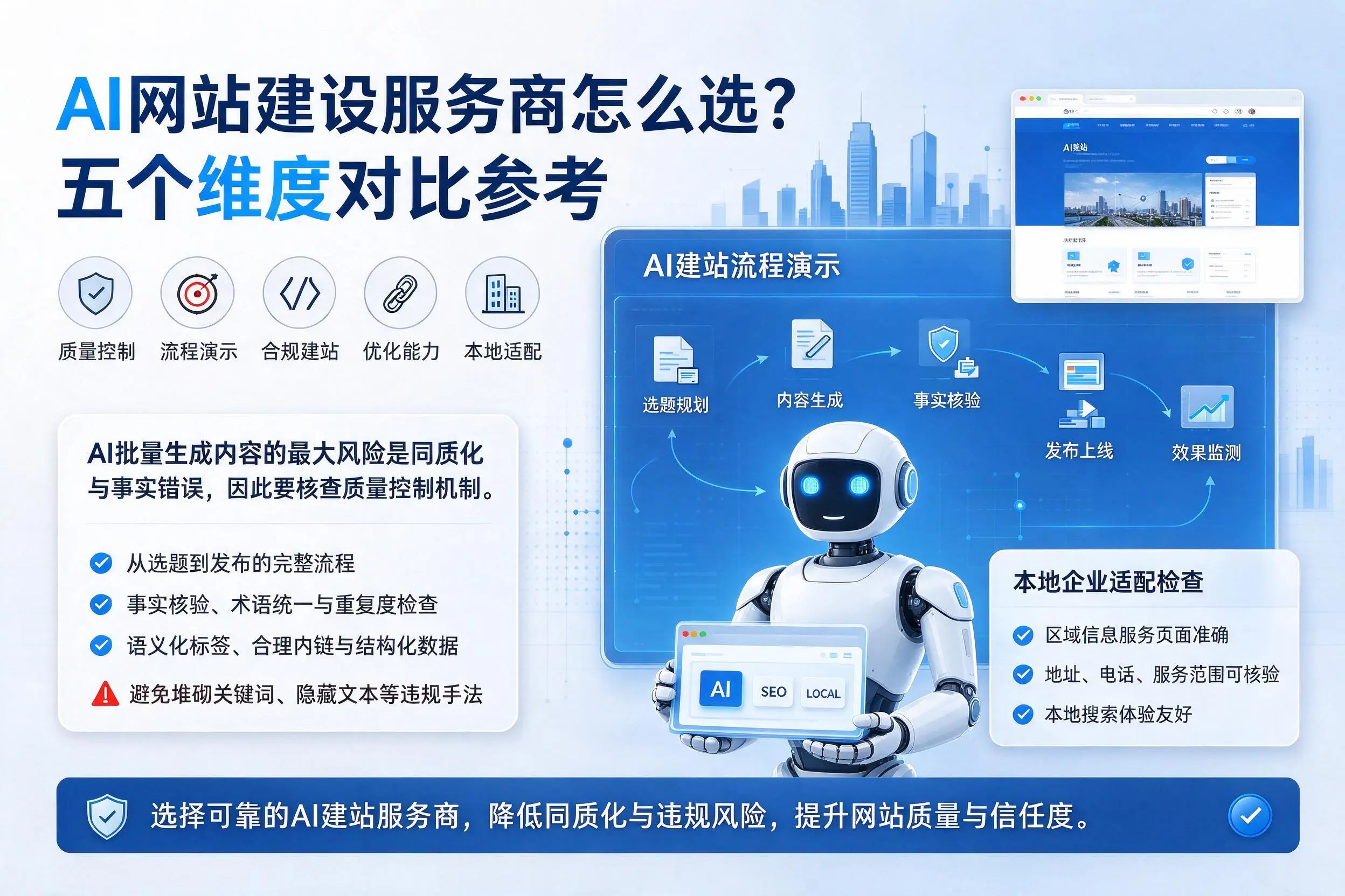 西宁AI网站建设服务商怎么选?五个维度对比参考