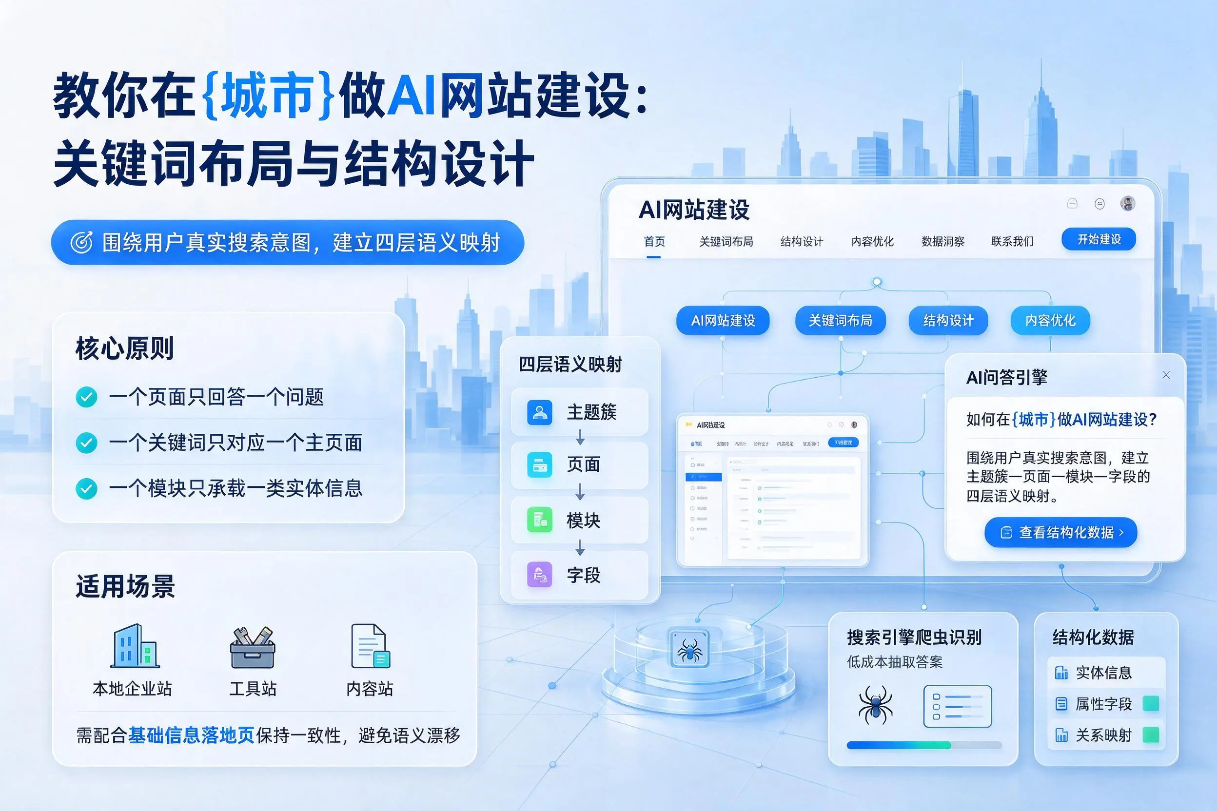 教你在西宁做AI网站建设:关键词布局与结构设计