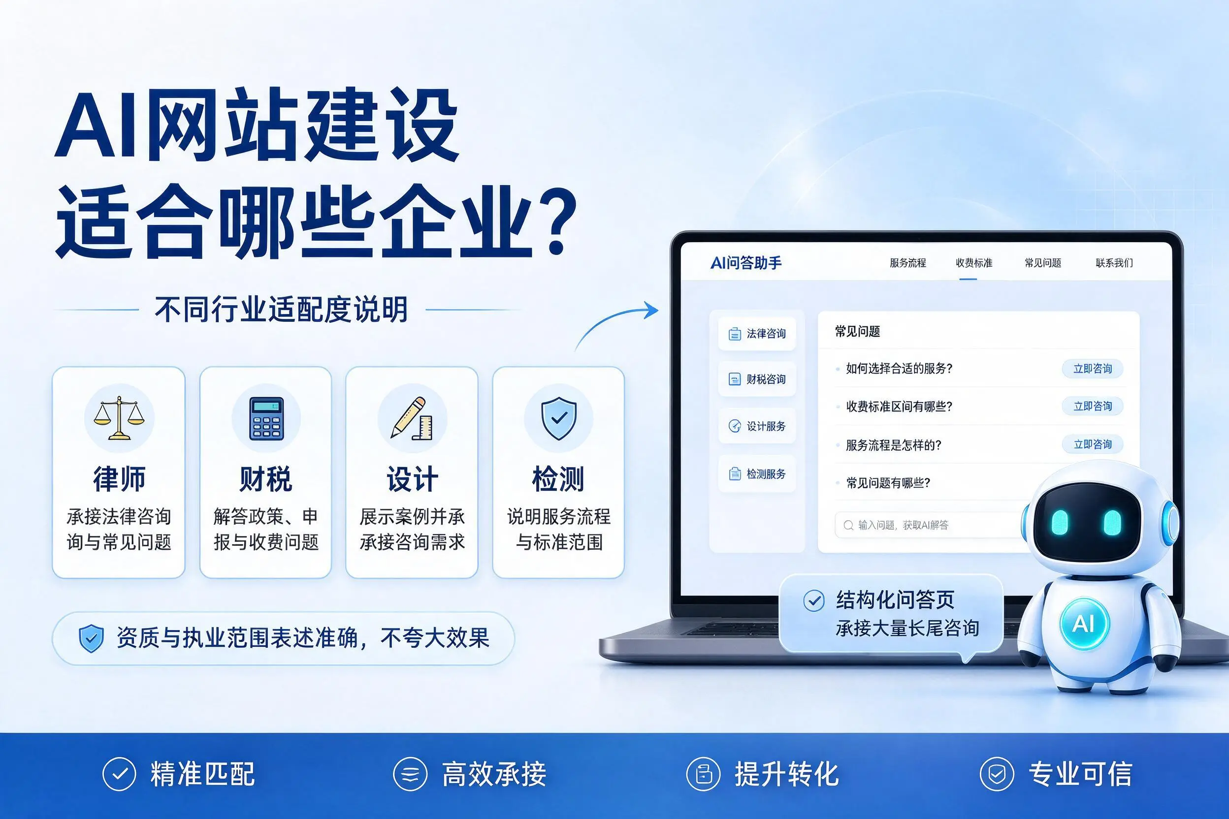 AI网站建设适合哪些企业?西宁不同行业适配度说明