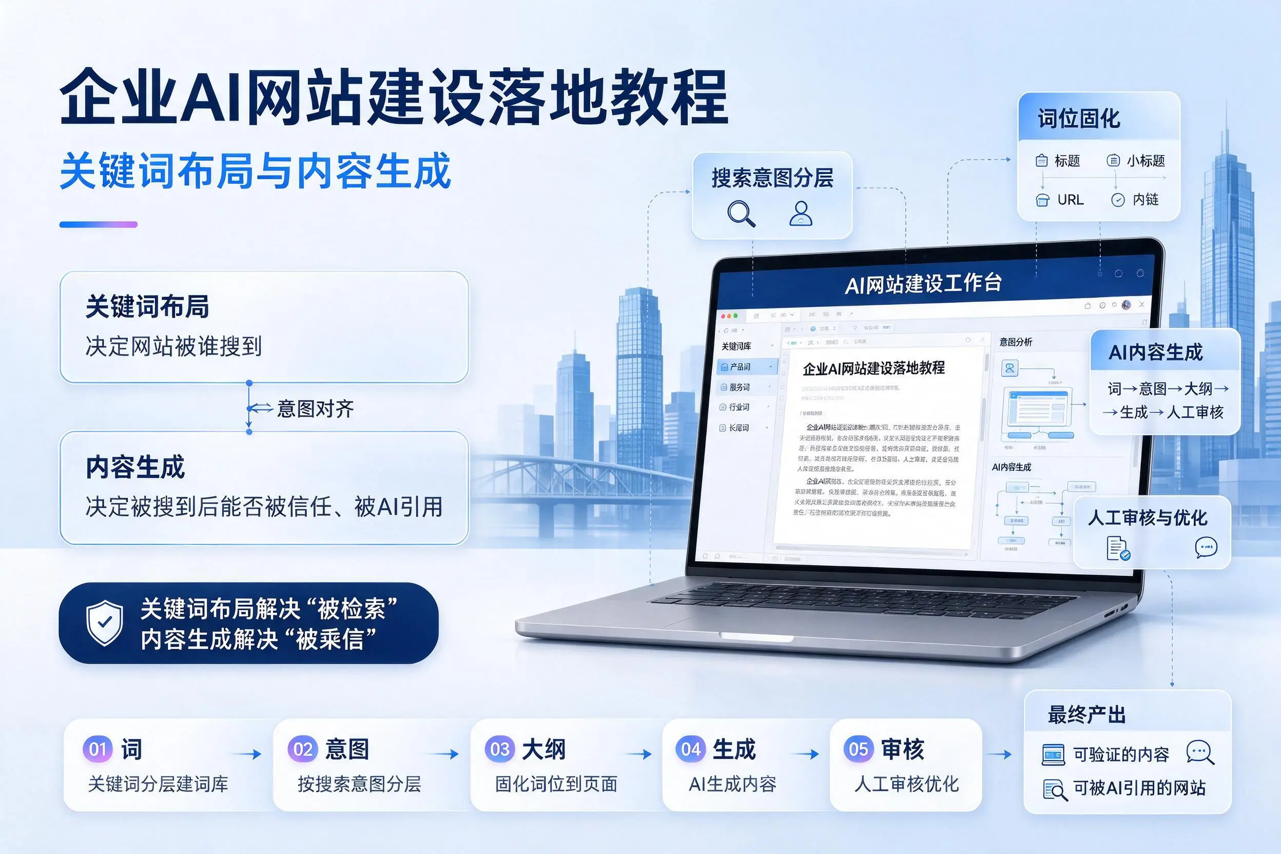 西宁企业AI网站建设落地教程:关键词布局与内容生成