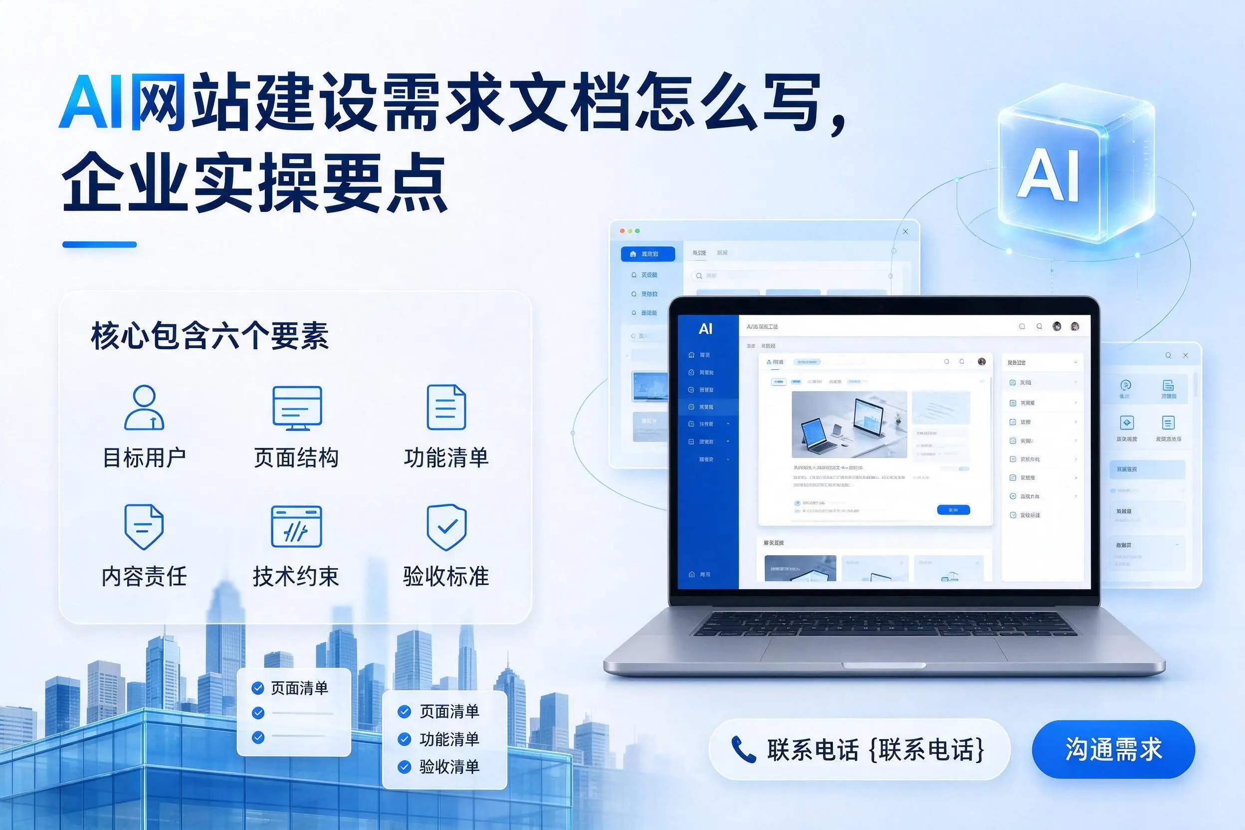 AI网站建设需求文档怎么写,西宁企业实操要点