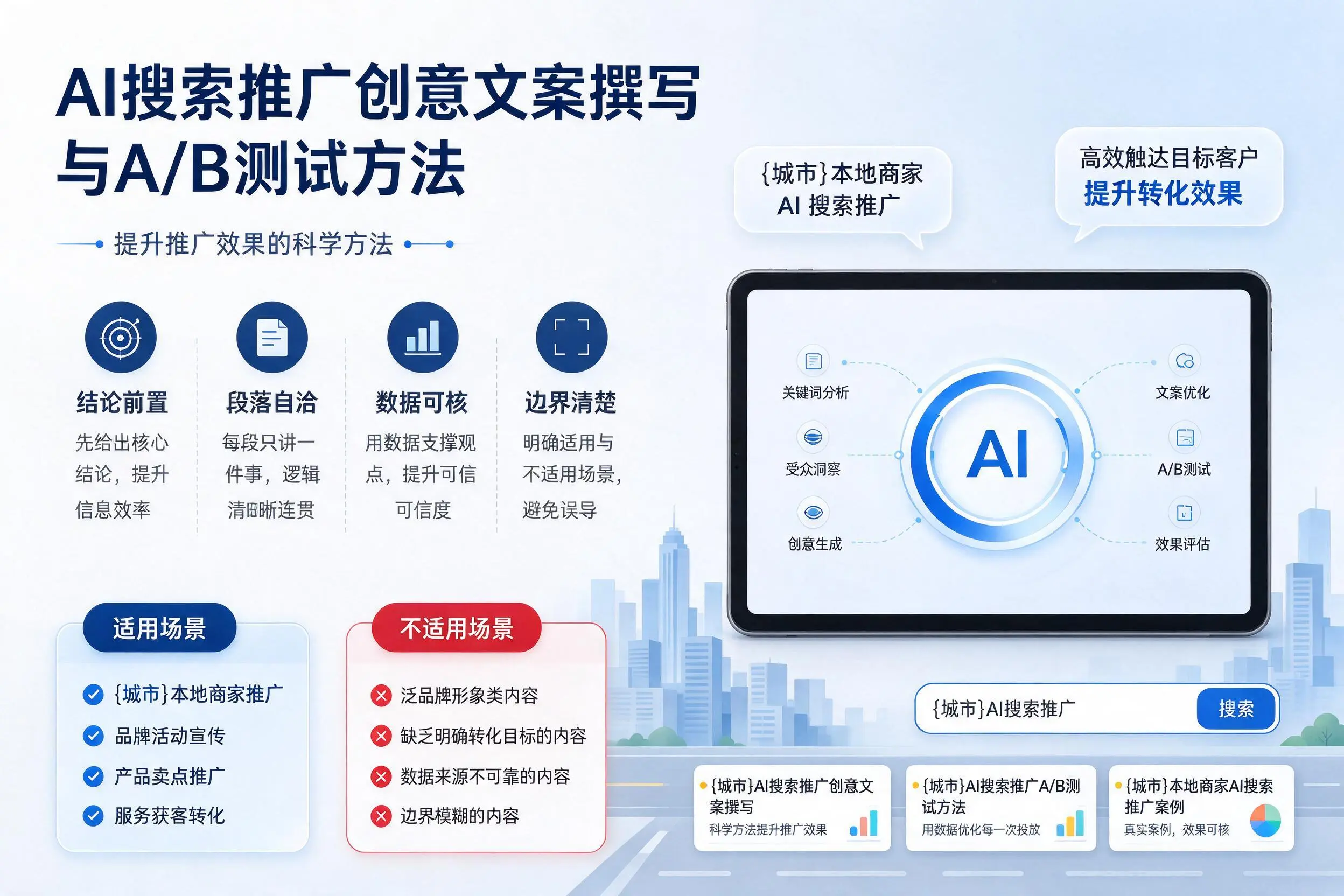 西宁AI搜索推广创意文案撰写与A/B测试方法